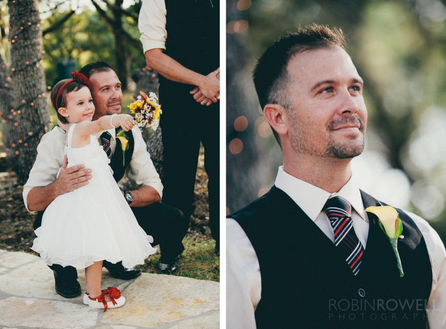 Emotional photos of the groomsman's first look at the bride