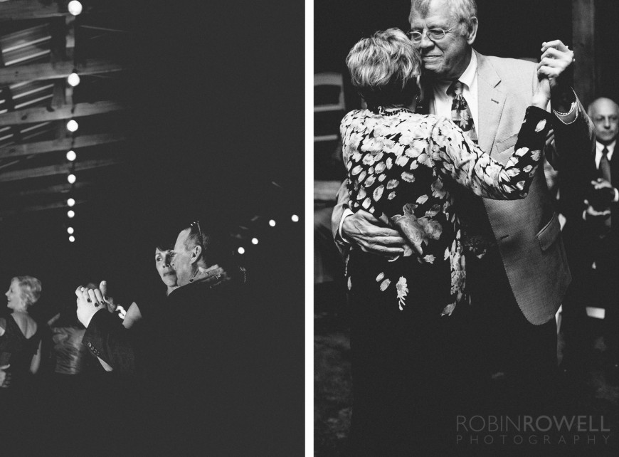 The elder married couples dance during the wedding reception