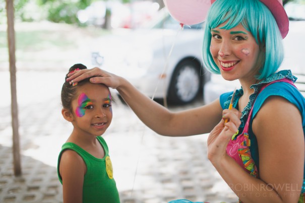 Face painting is a popular feature for the kids at the Austin Symphony Orchestra "Children's Art Park"