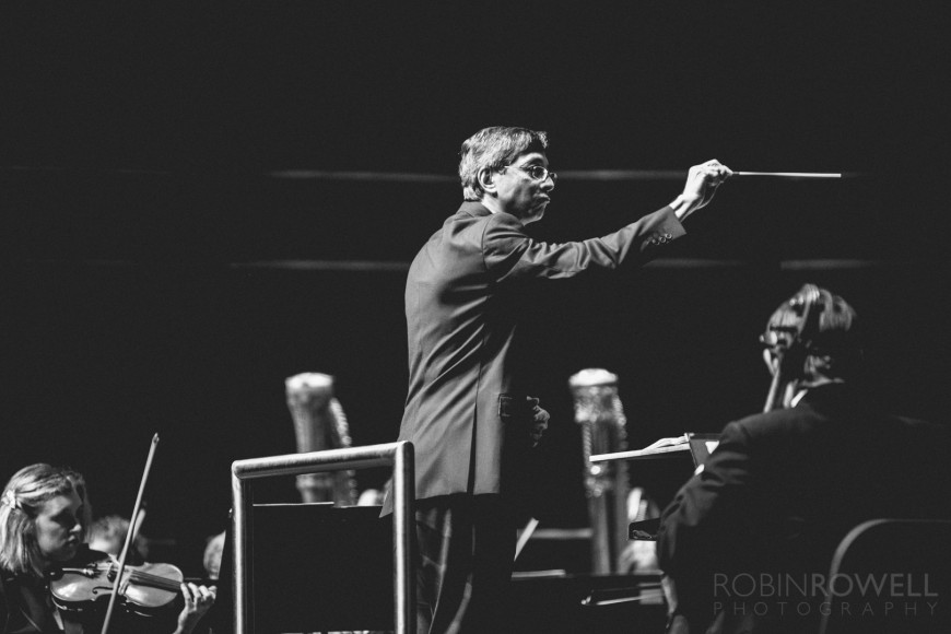 ASO Music Director Peter Bay conducting the orchestra at the centenial gala