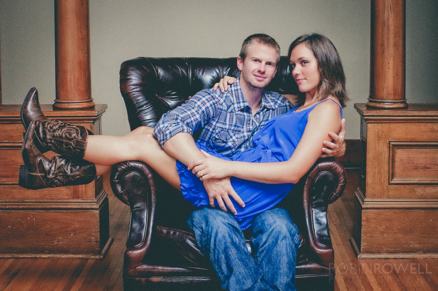 A country style engagement photo