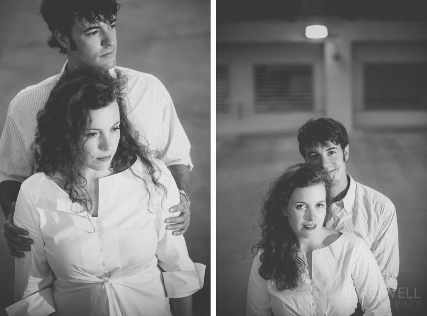 Black and white engagement photos in Austin TX