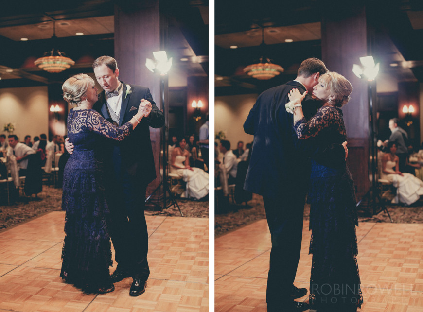 The groom dances with his mother at The Woodlands Country Club - Palmer Course